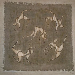 les déchaînés - toile de lin - 80X80 - 2017 - libre 