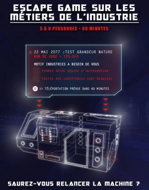 Affiche Métiers de l'industrie - Escape Game