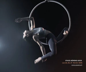 Affiche Stage Cirque Aériens pour Ados – Corde, Trapèze et Tissu