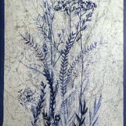 herbes folles 4 - Techniques mixtes sur momigami. 15x20cm - C. Nèble-Atelier2 