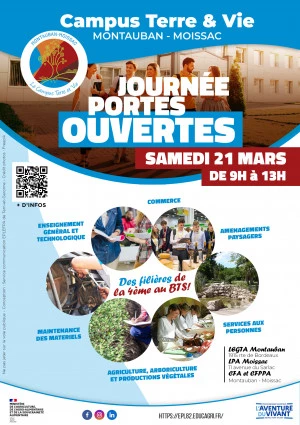 Affiche Journée portes ouvertes - CFA agricole de Tarn et garonne - Montauban