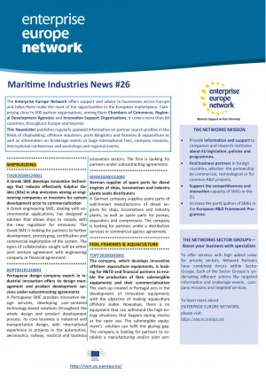 Affiche Newsletter maritime n° 26 - Entreprise Europe Network