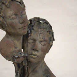 Epenchement - Terre cuite et acier soudé