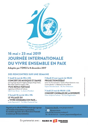 Affiche Journée Internationale du Vivre Ensemble en Paix