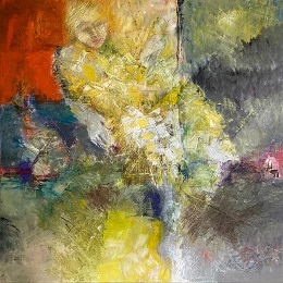 Fatum Hominis n° XIII. 120 x 120 cm - <p>peinture à l'huile sur lin</p>