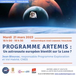 Affiche Programme ARTEMIS : Un astronaute européen bientôt sur la Lune ?
