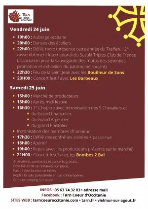 Affiche Total Festum 2022 Festenal Tarn Coeur D'Occitanie