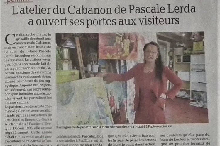 presse 18 novembre 2018 la dépêche du midi Gers - 1ère édition des portes ouvertes des ateliers d'artistes d'Occitanie