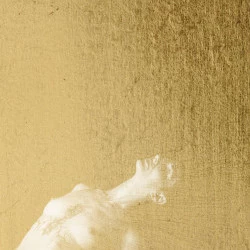 Etat Civil - Lé - Tirage à la gomme pigmentaire or sur papier recyclé fait main