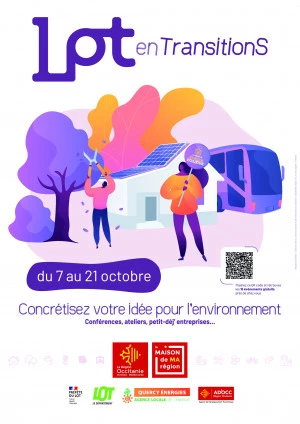 Affiche Quinzaine des TransitionS lotoise : je découvre, je propose et j'agis…pour le climat 