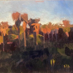 Soleil levant Cama de Vaca - Huile 70 x 100 cm