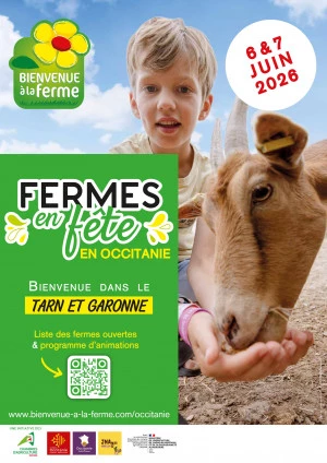 Affiche "Fermes en Fête" en Occitanie - (Tarn et Garonne)