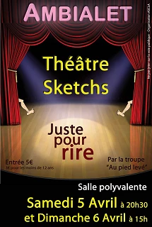 Affiche Spectacle humoristique de Théâtre et de sketchs à Ambialet