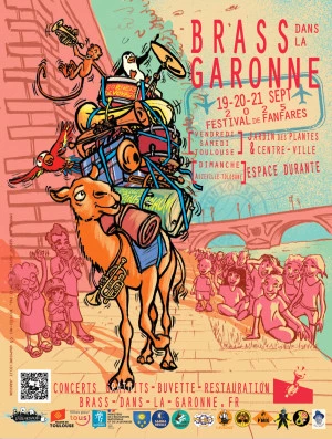 Affiche Brass Dans La Garonne 2025 - Festival de Fanfares