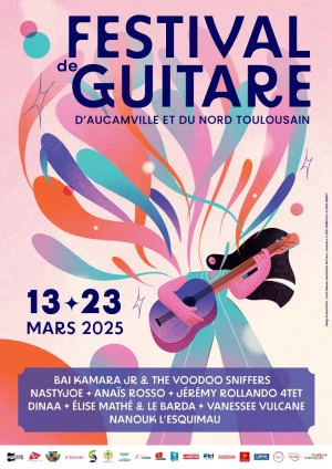 Affiche 33ème édition Festival de Guitare d'Aucamville & du Nord Toulousain