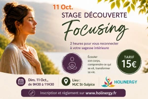 Affiche Stage découverte du Focusing – Écouter son corps pour transformer sa vie