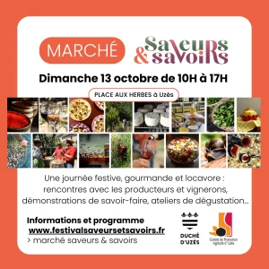 Affiche Le Marché Saveurs & Savoirs
