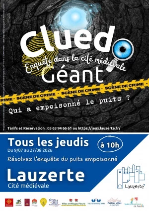 Affiche Cluedo - Meurtre à Lauzerte : le Puits Empoisonné