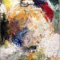 Fatum Hominis Encaustique coll.privé - Encaustique 150 x 50 cm - Collection privée 