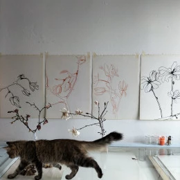 atelier avec croquis et assistante de passage - <p>atelier</p> - ©odile boutet
