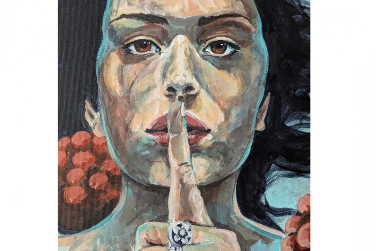 Respire - Peinture acrylique, 40x50cm, 2026 - Caroline Milin 