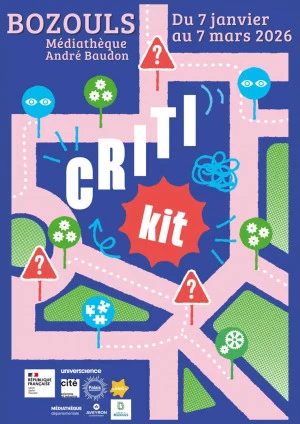 Affiche Une immersion ludique dans l'esprit critique avec l'exposition CritiKit à la Médiathèque de Bozouls