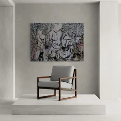 Hier - encres et acrylique sur toile libre, 160 X 116 CM - Claire BONNET-MASIMBERT 