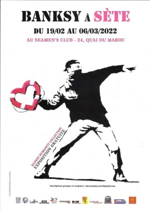 Affiche Exposition Banksy au Seamen's Club Sète