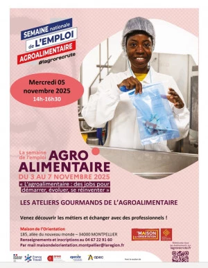 Affiche Les ateliers gourmands de l'Agroalimentaire