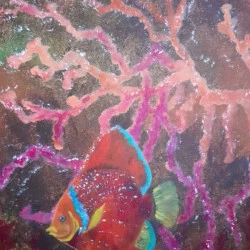 le corail - peinture acrylique
