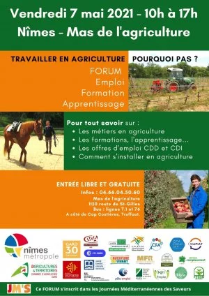 Affiche Forum Emploi, formation, apprentissage dans les métiers de l'Agriculture 