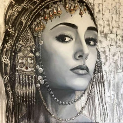 Masih - 100x100 Huile sur toile