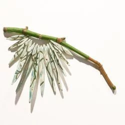 Platanakia - Céramique, corde de pêcheur, cire, branche de platane de Rhodes, 30 x 25 cm, 2022 - Lise Chevalier 