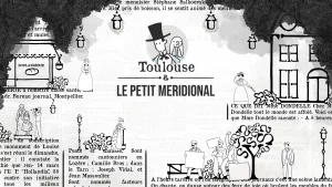 Affiche Toulouse et le Petit Méridional - Jeu vidéo basé sur les archives de la région Occitanie.