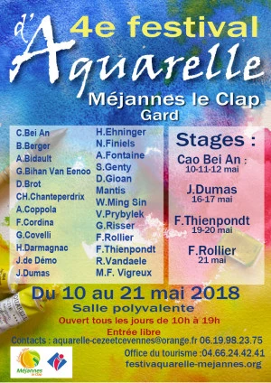 Affiche Salon de l'Aquarelle en Cèze Cévennes