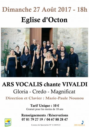 Affiche Ars Vocalis chante Vivaldi