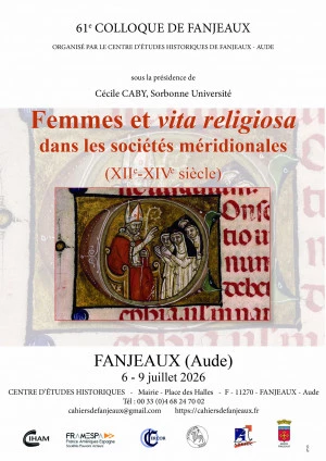 Affiche Colloque de Fanjeaux : Femmes et "vita religiosa" dans les sociétés méridionales (XIIe - XIVe s.)