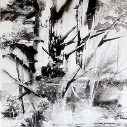 Sans titre - Acrylique et glycéro sur toile, 238 x 99,5 cm, 2025