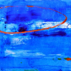 Série ellipse - 60x60 Monotype-peinture