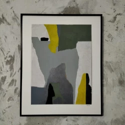 Sans titre - collage acrylique sur papier 30 x 40 cm encadrement 40 x 50 cm - ©odileboutet 