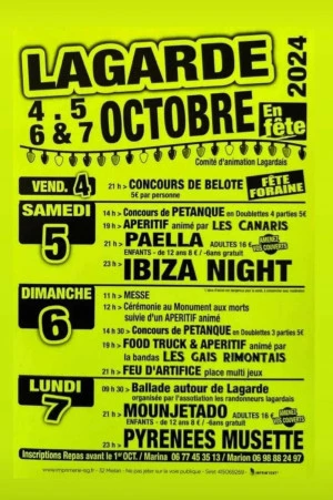 Affiche Fête de Lagarde