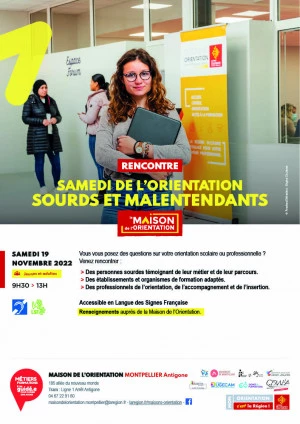 Affiche Samedi de l'Orientation - Sourds et malentendants 