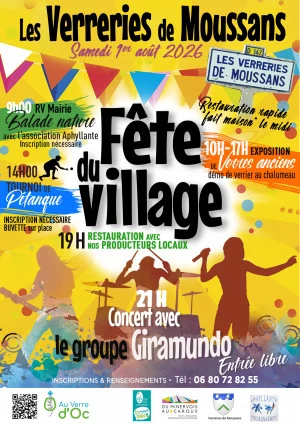 Affiche Fête estivale des VERRERIES DE MOUSSANS 