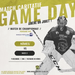 Affiche Match caritatif de Hockey sur Glace // Nîmes VS Nice 2
