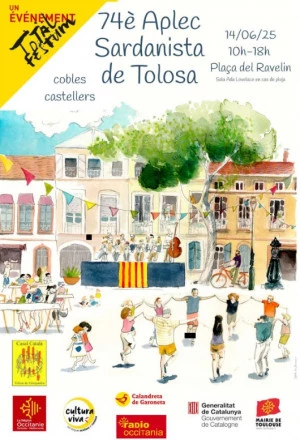 Affiche 74e aplec de la sardane de Toulouse 