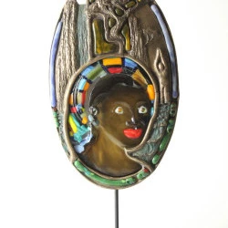 Louise & Auguste - Bronze et verre thermoformé - Pierre Mirou 