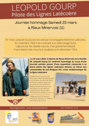 Affiche LEOPOLD GOURP Pilote des lignes Latécoère