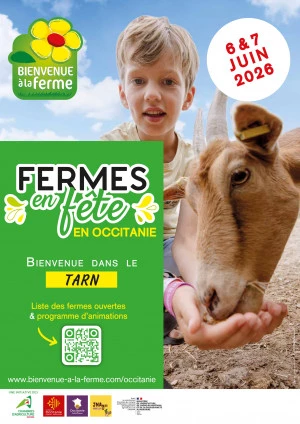Affiche "Fermes en Fête" en Occitanie - (Tarn)