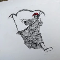 Le danseur de corde - pointe sèche