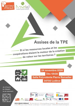 Affiche Assises de la TPE 2026 "Et si les ressources locales et les coopérations étaient le moteur de la création de valeur sur les territoires ?" 